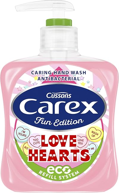 Carex Fun Editions Love Hearts Antibacterial Hand Wash 250ml Kills Bacteria