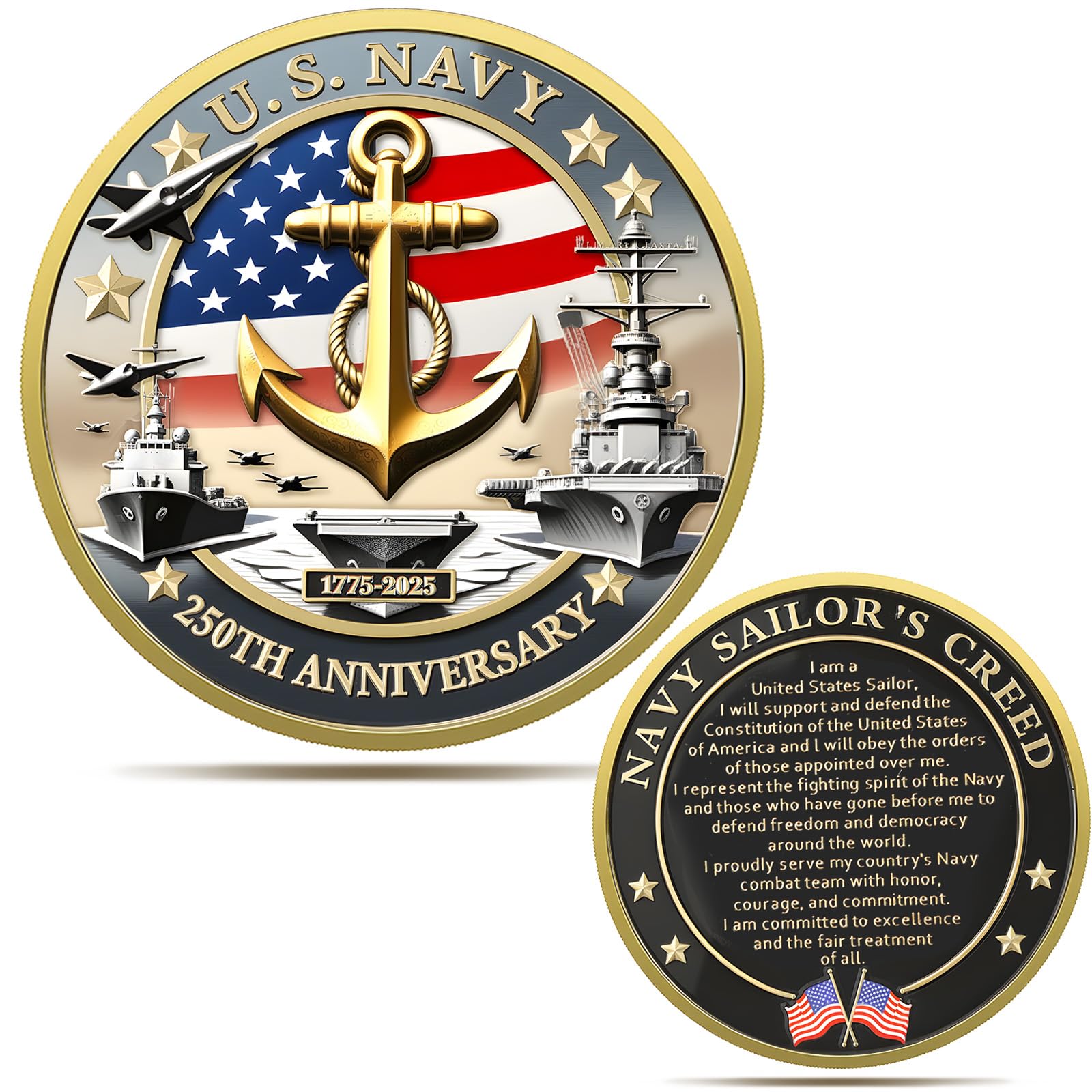 Upgraded US. Navy 250th Anniversary Challenge