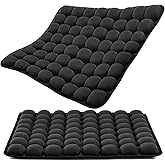 2 Pack Inflatable Travel Seat Cushion with Air Pump Storage Bags 64 Bubbles Upgrade Ergonomic Pressure Relief Airplane Seat Cushion for Long Flights Office Car Portable Lightweight Comfort Cushions
