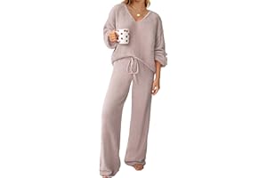 GKBK Womens Two Piece Outfits Sweater Sets Fuzzy Fleece Loungewear Matching Lounge Set Fall Winter Trendy Clothes
