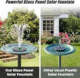 SZMP Solar Fountain Green Flower 3.5W Glass Panel 8 Spray Modes 4 Fixed Pipes view 2