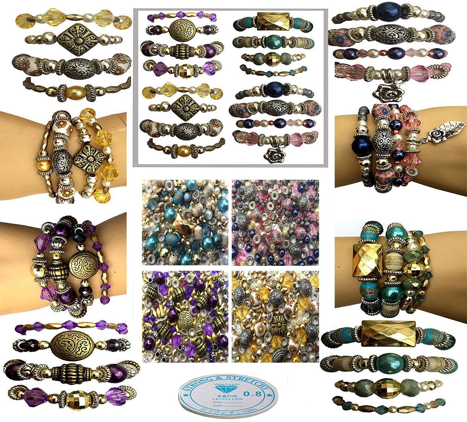 x16 Girls Bracelet Jewellery Making Kit Hobby Craft