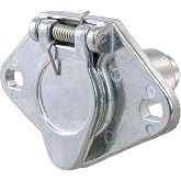 CURT 58090 Vehicle-Side 6-Pin Round Trailer Wiring Harness Socket