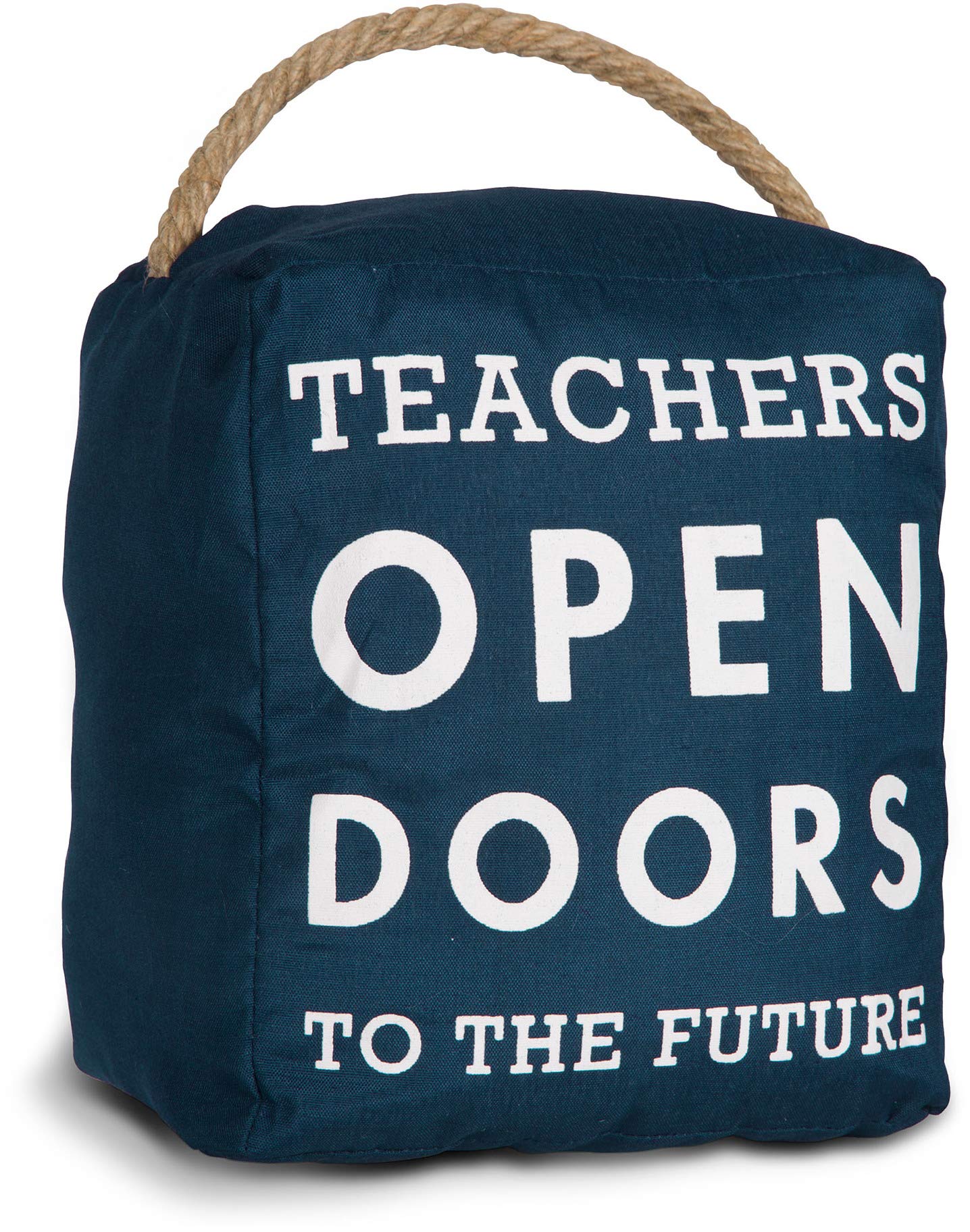 Pavilion Gift Company Open Door Decor - Teachers Open Doors to The Future Navy Doorstops Gift