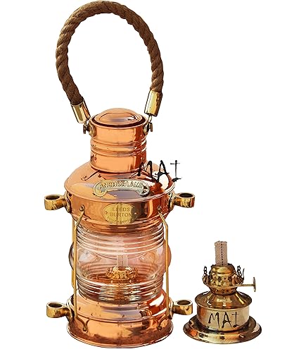 【美品】オール真鍮製　NAVIGATOR'S LANTERN ヴィンテージ Tung Woo Ship Lanterns Port & Starboard Polished Copper