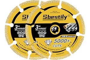 Sbestily 3 Inch Cut Off Wheel - Heavy Duty Carbide Cutting Wheel Cuts Rebar, Steel, Iron and INOX - Fits 3 Inch Cut Off Power Tool, 2 Pack