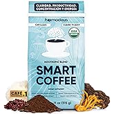 Organic Mushroom Coffee Ground Nootropic with Lions Mane, Chaga, Cordyceps & Red Grape Seed | Dark Roast for Focus, Clarity, Productivity & Brain Energy | Homodeus Smart Keto Coffee 30 Servings