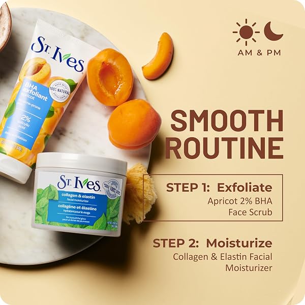 ST. IVES ACNE CONTROL APRICOT FACE SCRUB, DEEP EXFOLIATOR SKIN CARE, PREVENTS ACNE FOR RADIANT SKIN, SALICYLIC ACID ACNE TREATMENT FACIAL SCRUB, MADE WITH 100% NATURAL EXFOLIANTS, 6 OZ, 4 PACK