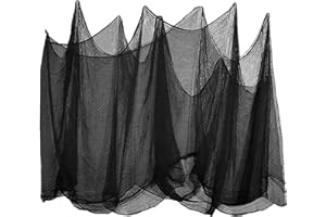 BokingOne Halloween Creepy Cloth 5Pcs Black Scary Spooky Cloth Stretchy Creepy Gauze -30×72inch for Halloween Parties Decorat