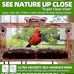 WENMIXER Window Bird Feeder with Non-Marking