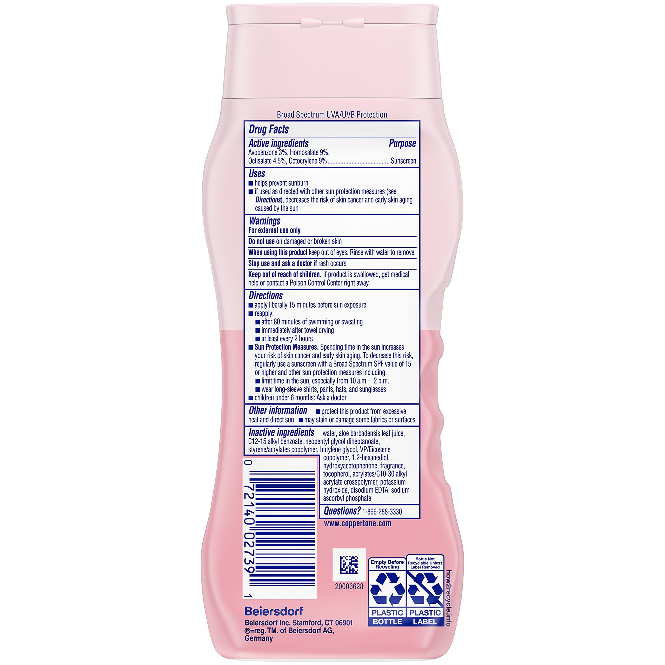 Coppertone WaterBabies Baby Sunscreen Lotion SPF 50, Hypoallergenic Sunscreen for Babies, Water Resistant, Pediatrician Recommended, 8 Fl Oz Bottle