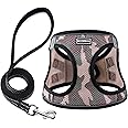 Dog Harness with Leash Set, No Pull Adjustable Reflective Step-in Puppy Pet Vest Harnesses for Small Medium Large Dogs and Cats,Camo Set L