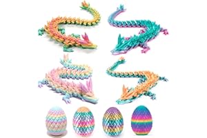 4PCS 3D Printed Dragon - Dragon Eggs with Inside -, Mini Easter Eggs Fidget Toy 3D Articulated Crystal Eggs Mystery Egg Home 