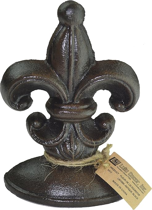 Lulu Decor Cast Iron Fleur De Lis Door Stop 2 Lbs Door Stopper