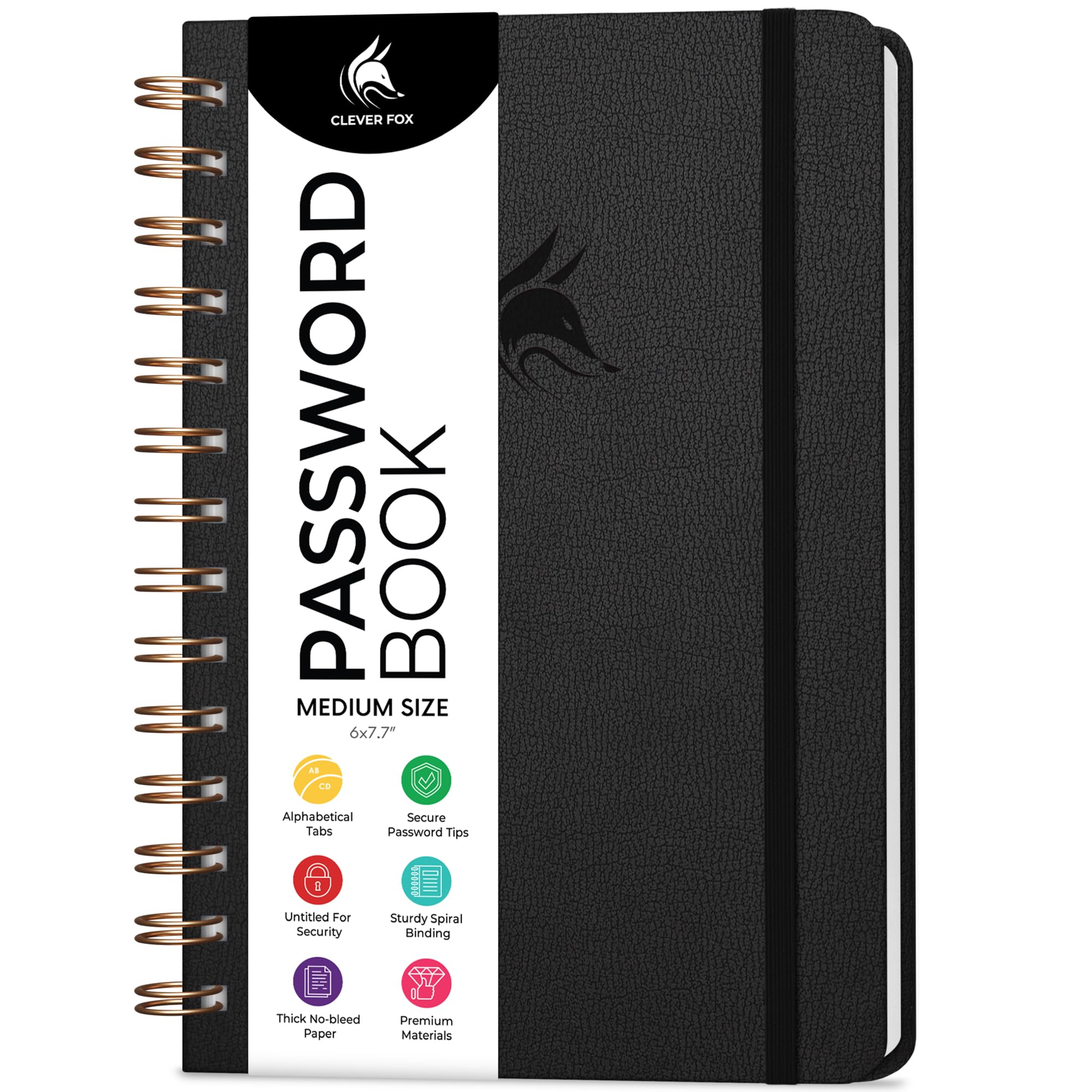 Clever Fox Password Book Spiral – Internet