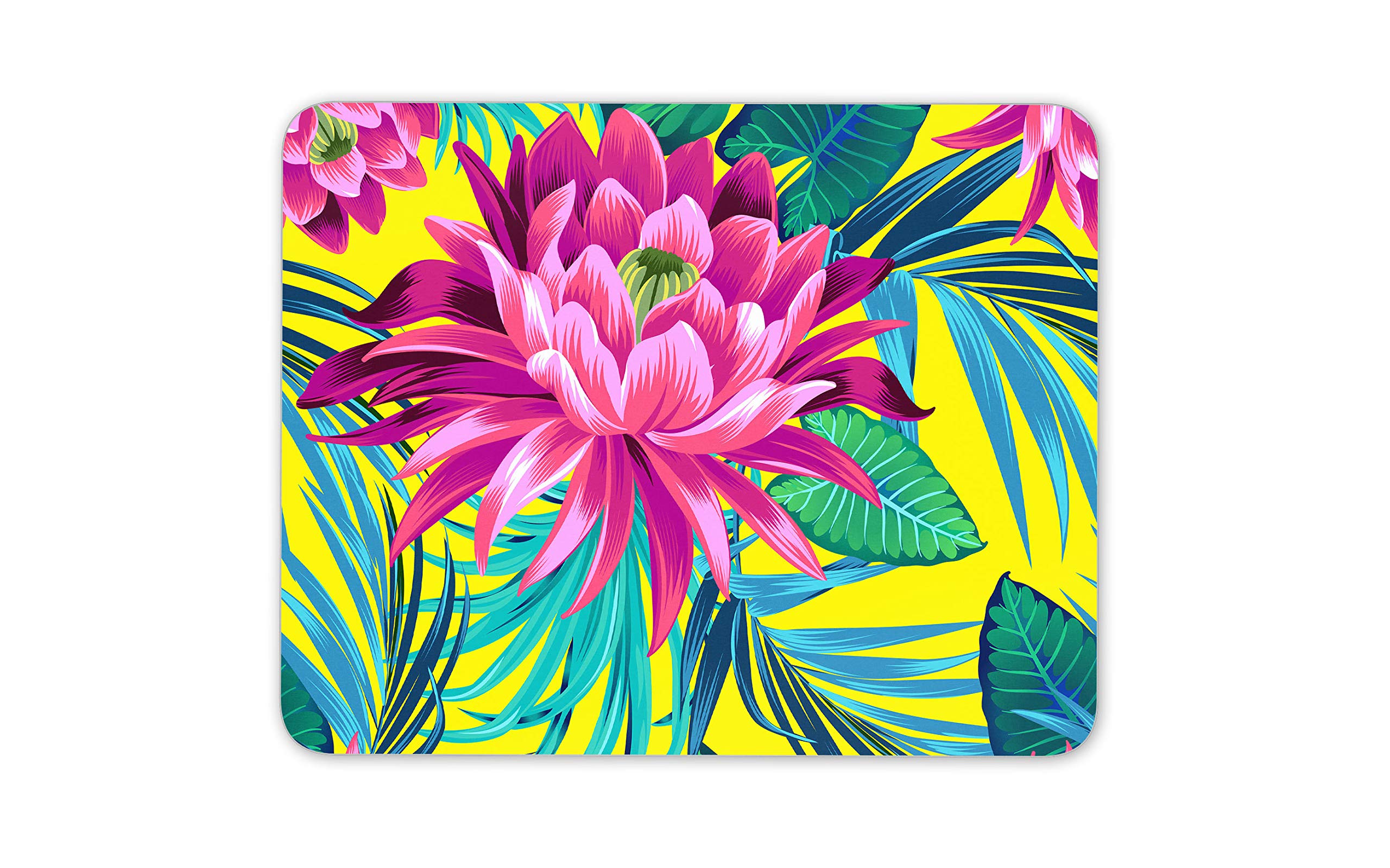 Destination Vinyl Ltd Beautiful Tropical Flower Mouse Mat Pad - Palm Leaf Pink Computer PC #14722