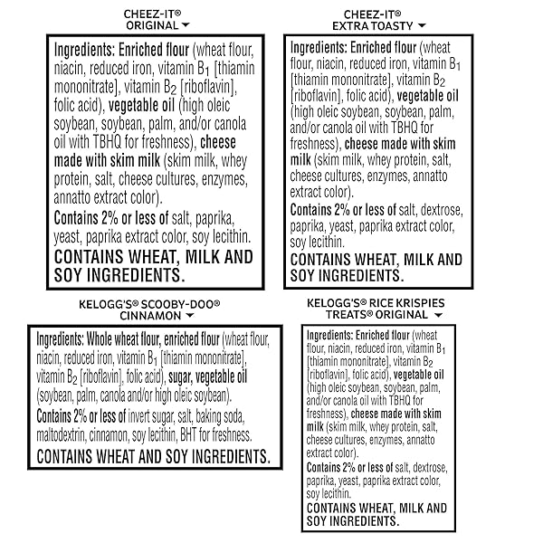KELLOGG’S CHEEZ-IT, RICE KRISPIES TREATS & SCOOBY-DOO, LUNCH SNACKS, BULK VARIETY PACK (42 COUNT)