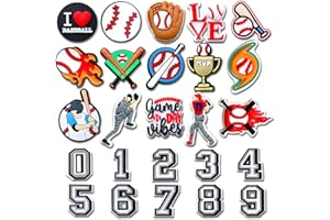 BFWRGUO Horror Medical Baseball Mom Shoe Charms, Peace and Love School Food Wedding Hair Charms Pack for Shoe Decoration