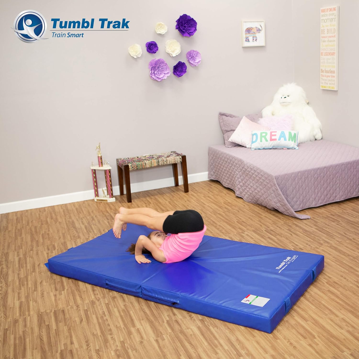 Tumbl Trak Junior Practice Mat, Royal Blue : Gymnastics Tumbling Mats : Sports & Outdoors