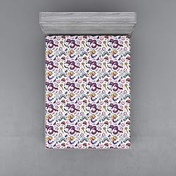 Ambesonne Alice in Wonderland Fitted Sheet, Fantasy