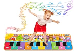 DPAI Kids Musical Piano Mats,42x13.6 inch Soft Baby Early Education Portable Dance Music Piano Keyboard Carpet Musical Touch Play Game Toy Gifts for 1 2 3 4 5 Year Kids Toddlers Girls Boys