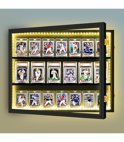 how to build a sports card display case Amazon.com: Sports Card Display Case Trading Card Storage Box,Baseball Card  Display Case,with UV Protection ,Lighted Strip (Card Not Included) for Football  Basketball Hockey Game and ComicTrading Card.… : Sports & Outdoors