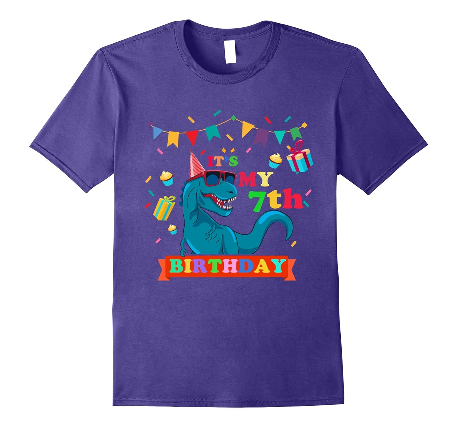 It's my 7th Birthday Boy T-shirt Birthday dinosaur-ANZ