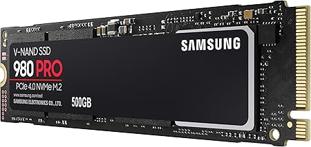 Amazon Com Samsung 980 Pro 500gb Pcie Nvme Gen4 Internal Gaming Ssd M 2 Mz V8p500b Computers Accessories