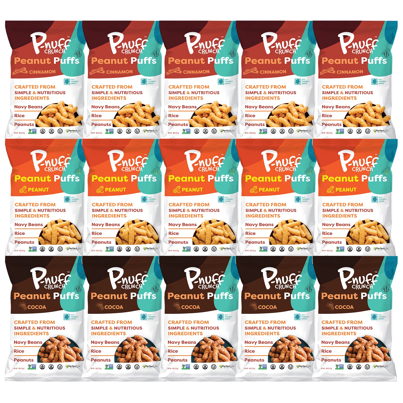 Pro Tuff Snacks Mua Pnuff Crunch Peanut Butter Puffs - Healthy Snacks, Low Calorie ...