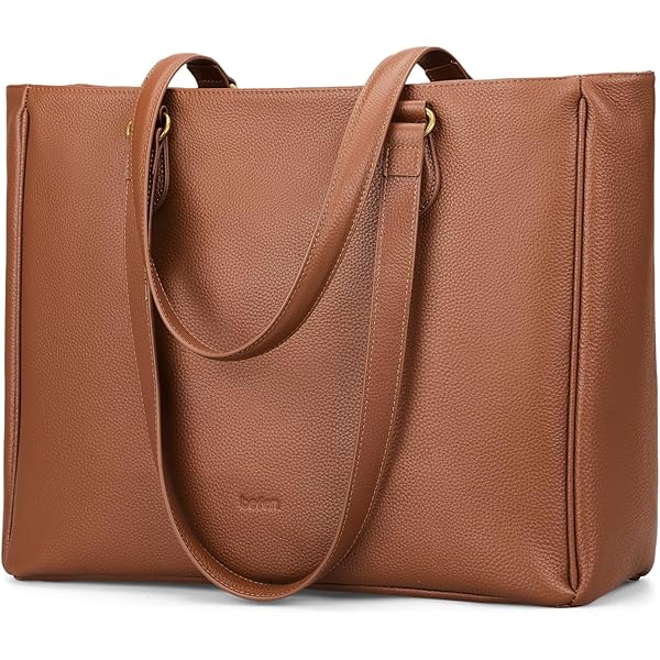 befen Echt Lederen Laptop Tote Bag voor Vrouwen, Womens 15.6 Inch