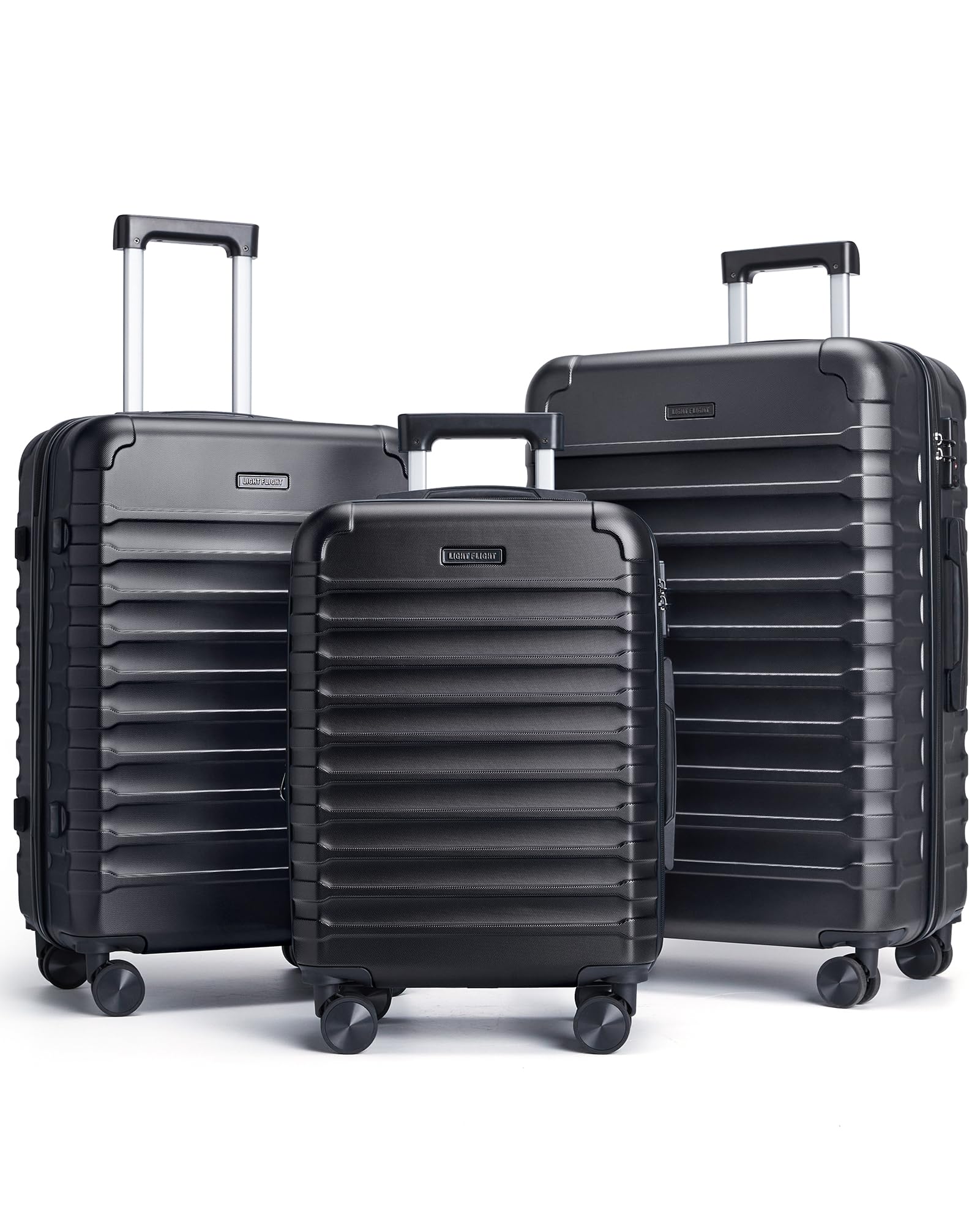 LIGHT FLIGHT Luggage Sets, 3 Piece Durable Suitcase