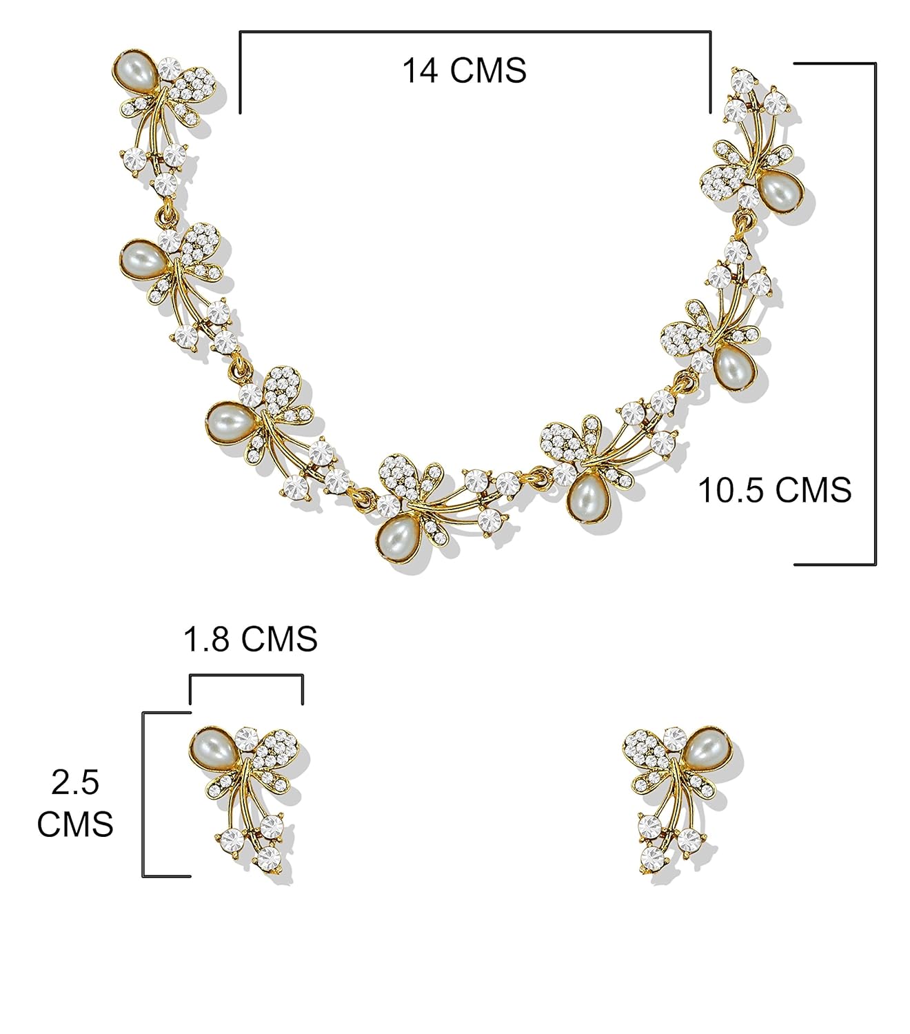 zaveri pearls jewellery set for women (golden)(zpfk5216)