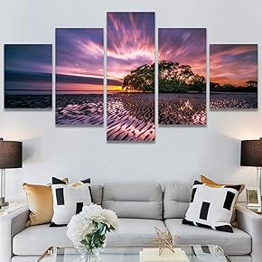 SIGNWIN 5 Panel Canvas Wall Art Modern Art...