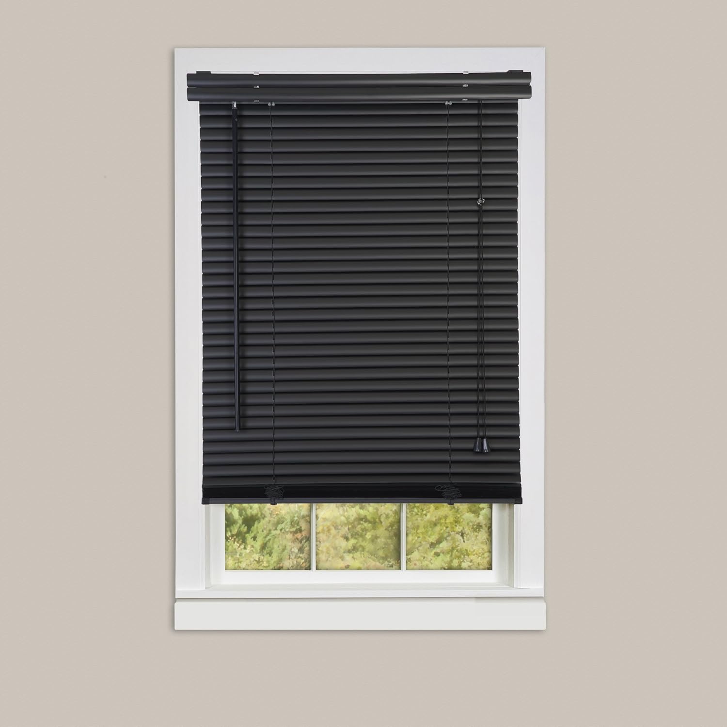 Achim Home Furnishings 1Inch Wide Window Blinds, 27 by 64Inch, Black