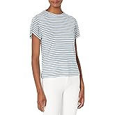 Vince Women's Midi Stripe Short Sleeve Crew