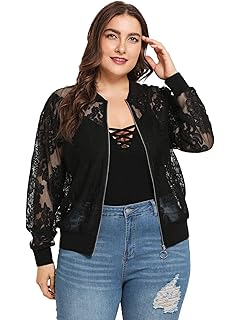 black lace jacket plus size