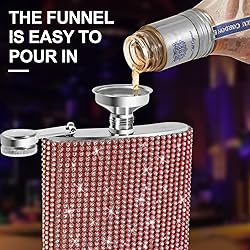 INSTOME Diamond Flask,Red Glitter Flask,Bedazzled