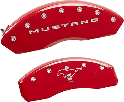 Mgp Caliper Covers 10202smb2rd Red Powder Coat Finish Engraved Front Mustang Rear Bar And Pony Caliper Cover Set Of 4 Amazon Ca Automotive
