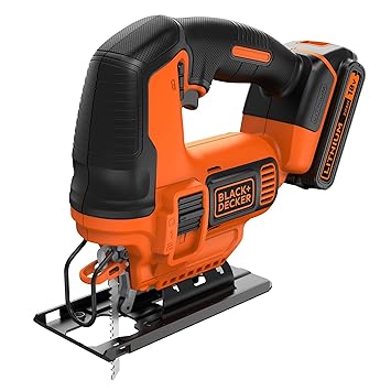 Black+Decker Li Ion Akku Stichsäge 18V BDCJS18 – Pendelhubstichsäge mit Akku und Ladegerät – Vielseitig einsetzbar mit werkze