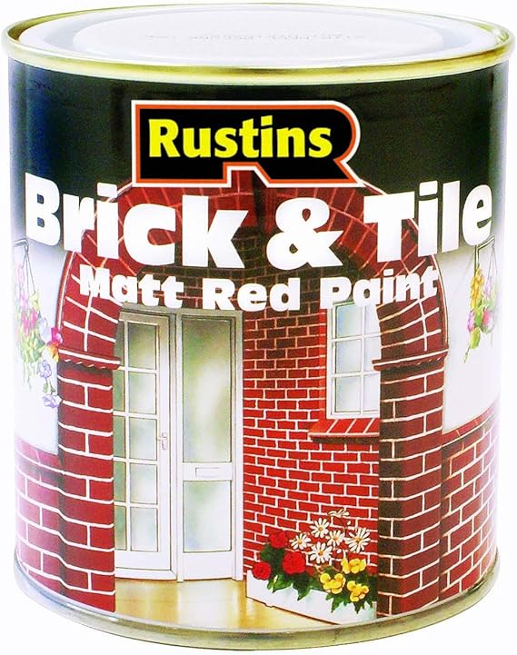 Rustins BRIT500 500ml Brick and Tile Paint Red Amazon.co.uk DIY & Tools