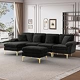 Wrofly U-Shaped Sectional Sofa Couch, 114" Comfy
