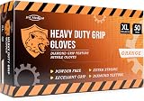 JFA Medical Disposable Heavy Duty Nitrile Gloves Orange Diamond Grip XL Box 50 view 7