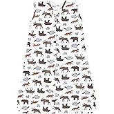 Hudson Baby Unisex Baby Cotton Sleeveless Wearable Sleeping Bag, Sack, Blanket, Animal Adventure, 0-6 Months