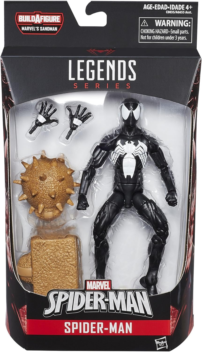 marvel legends black suit spiderman