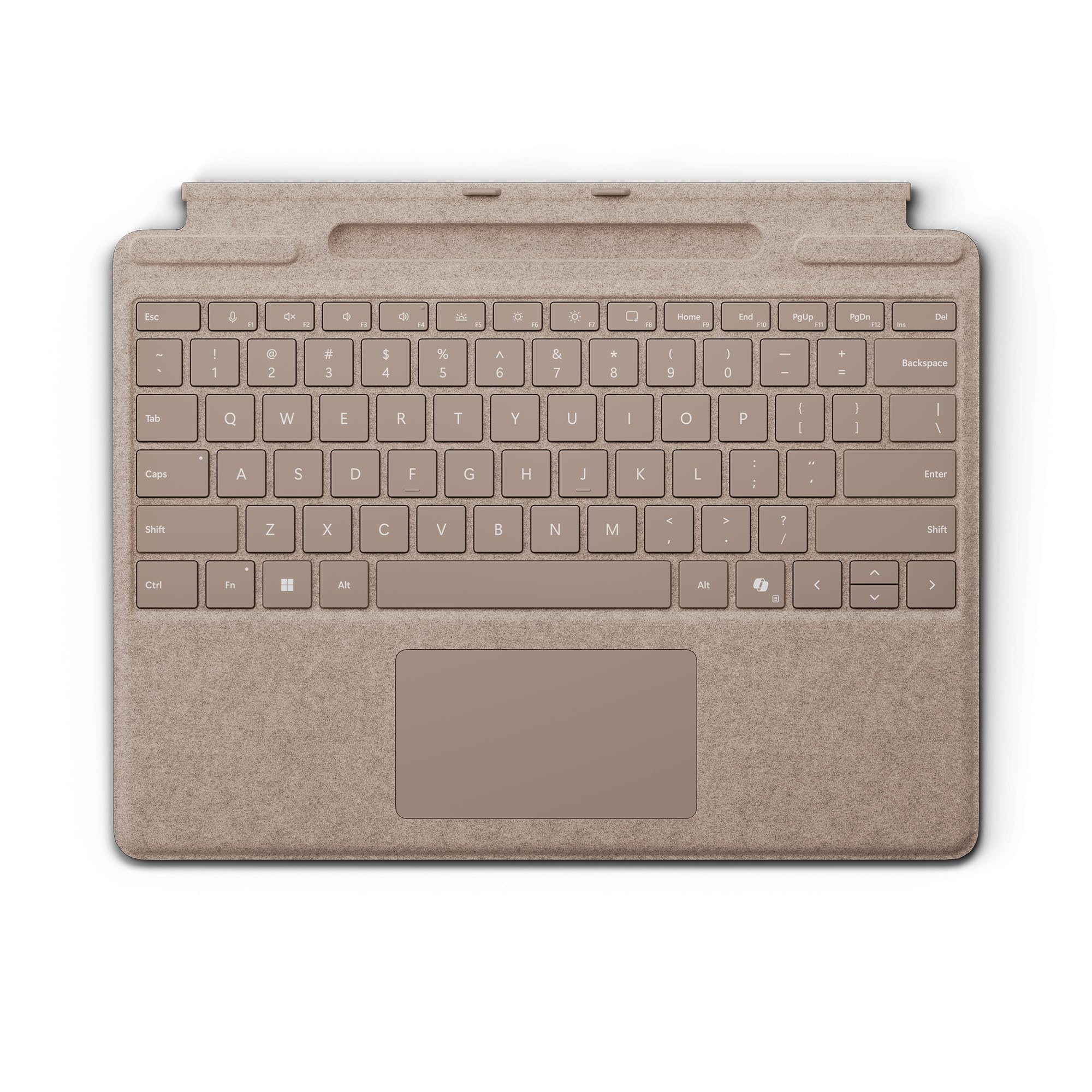Photo 1 of Microsoft Surface Pro Keyboard for Surface Pro Copilot+ (11th Edition), Pro 9 and 8 with Pen Storage, Alcantara Material, Dune