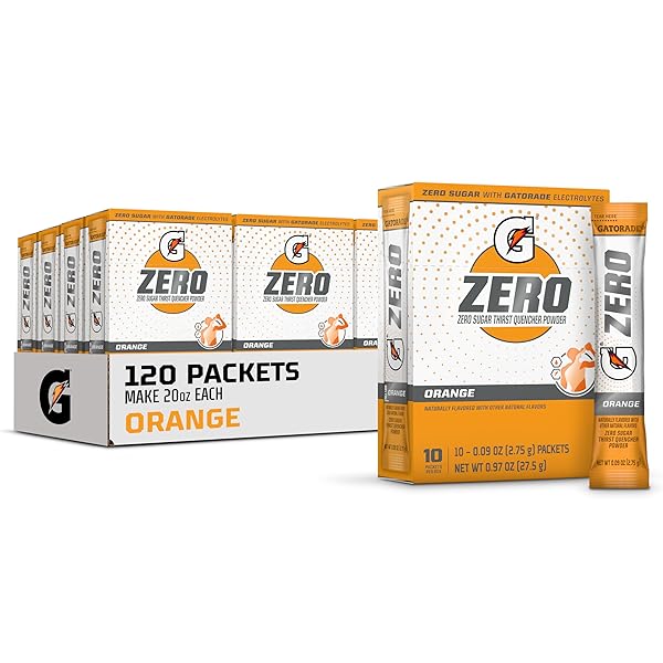 GATORADE G ZERO SPORTS DRINK MIX POWDER PACKETS,...
