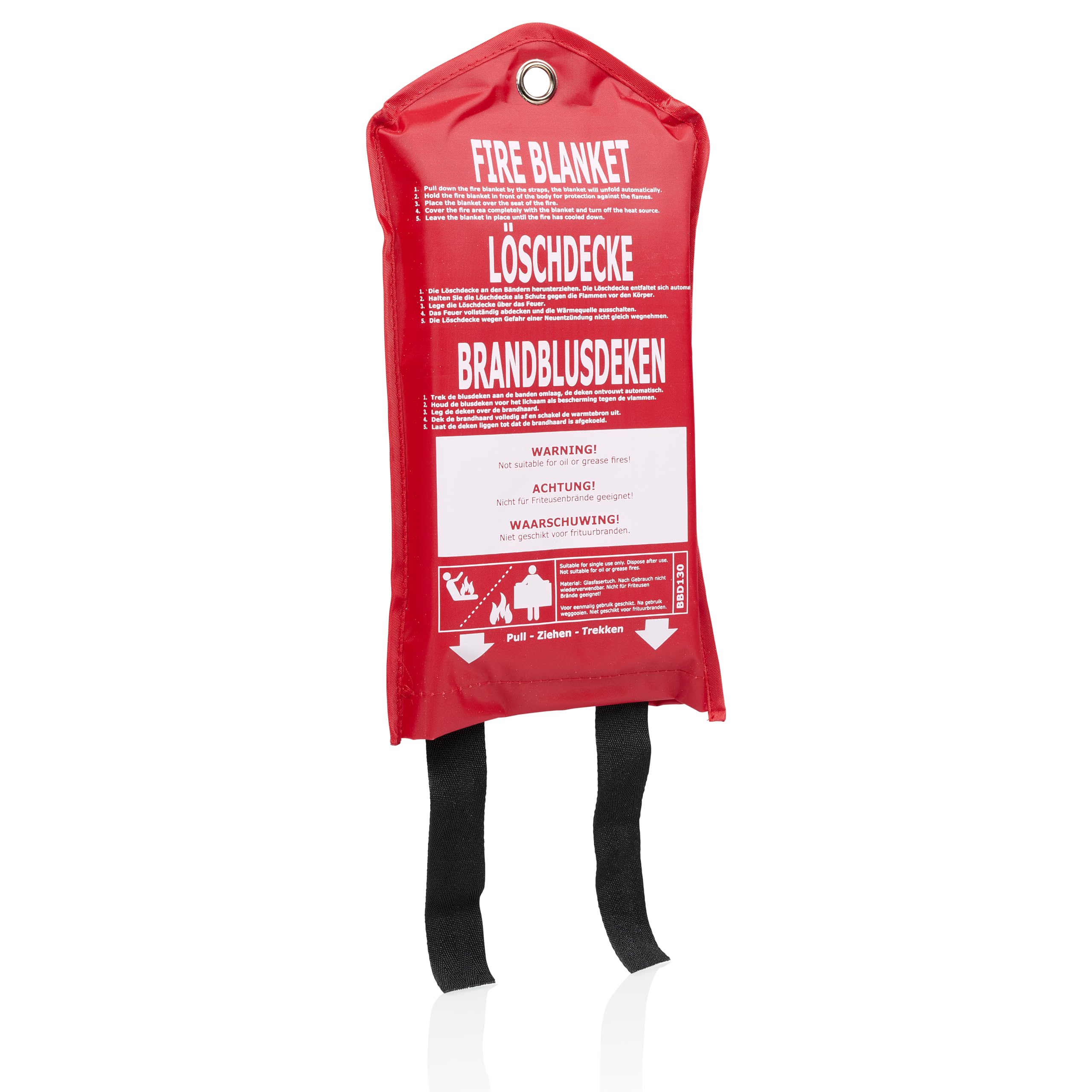 Smartwares fire blanket - 1 m x 1 m - Easy to use and to hang - Single use - FEX-15907