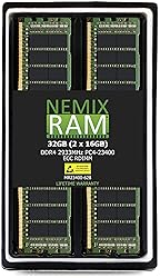 NEMIX RAM 32GB (2X16GB) DDR4 2933MHZ PC4-23400 ECC