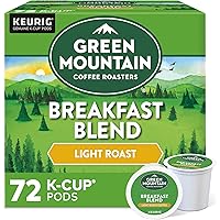 Green Mountain Coffee Roasters Breakfast Blend, Single-Serve Keurig K-Cup Pods, Light Roast Coffee, 72 Count