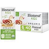 Honest Kids Appley Ever After, Organic Juice Drink, 6 Fl oz Juice Boxes, Pack Of 40, Apple